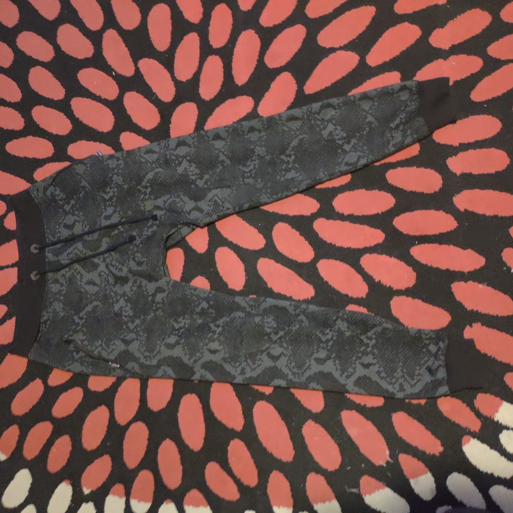 Black and Gray Snake Print Joggers